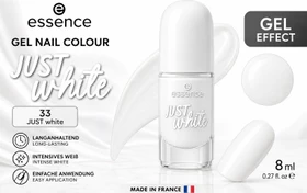 Essence gel nail colour Nagellack 33 just white, 8ml