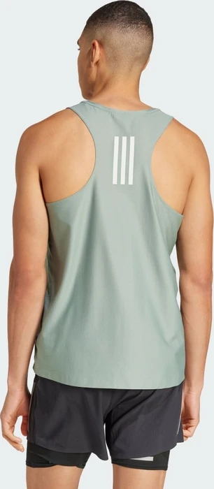 adidas Own The Run Laufshirt ärmellos silver green (Herren)
