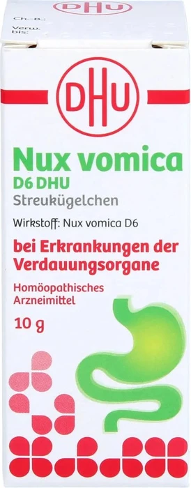 DHU Nux vomica Globuli D6 bei Erkrankungen der Verdauungsorgane, 10g