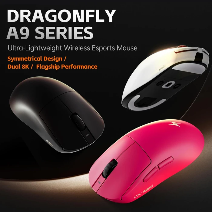 ATK Dragonfly A9 Plus Wireless Gaming Maus, schwarz, USB/Bluetooth