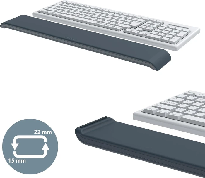 Leitz Ergo höhenverstellbare Handgelenkauflage für Tastatur, schwarz