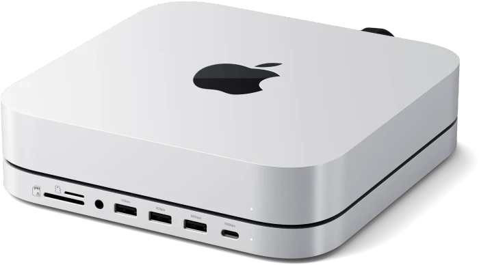 Satechi Stand & Hub für Mac Mini / Studio mit NVMe, Silber, USB-C 3.1 [Stecker]