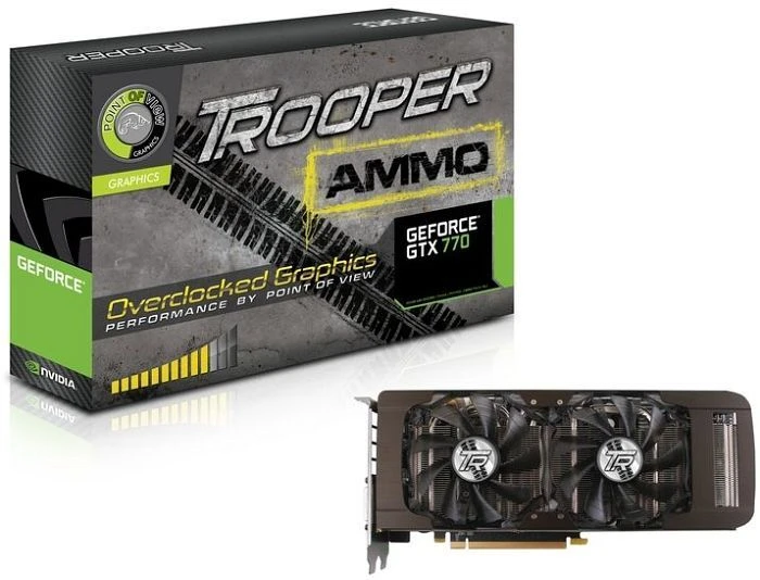 Point of View GeForce GTX 770 Trooper AMMO, 2GB GDDR5, 2x DVI, HDMI, DP