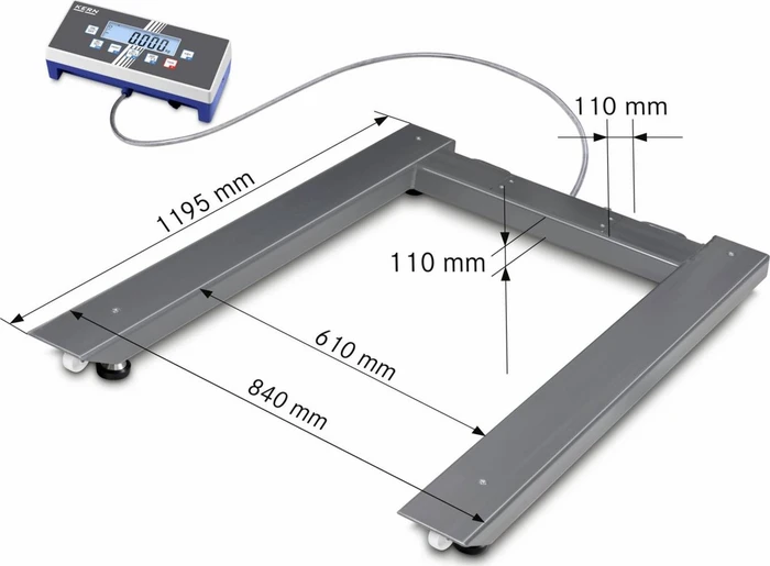 Kern&Sohn UID 1500K-1DM, Plattformwaage, 1500kg, 200g/500g