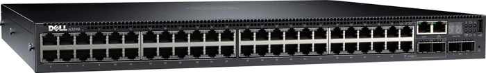Dell EMC Networking N Series PowerSwitch N3000E Rackmount Gigabit Managed Stacking Switch, 46x RJ-45, 2x RJ-45/SFP, 2x SFP+, UPoE