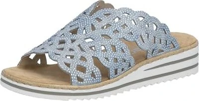Rieker V0689 Pantoletten blau (Damen)