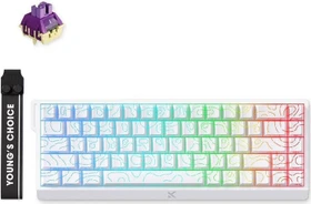 Mchose Ace 68 HE Gaming Keyboard, White Topographic, LEDs RGB, Dragon Lord Magnetic, USB, US (MC-Ace68-32)