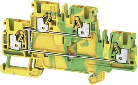 Weidmüller A2T 2.5 PE Schutzleiter-Reihenklemme, PUSH IN, 2.5 mm², 800 V, grün / gelb
