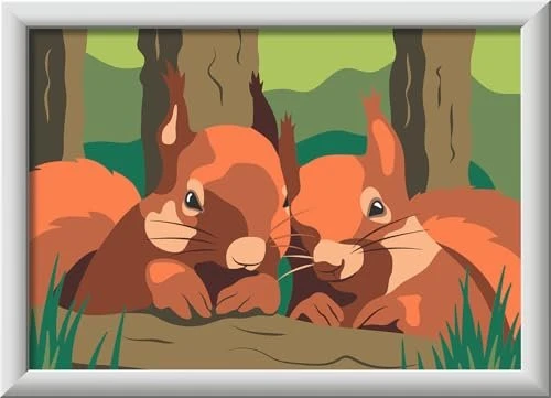 Ravensburger Malen nach Zahlen CreArt Kuschelnde Eichhörnchen