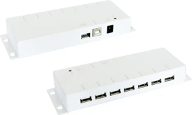 Exsys Industrial Railmount USB-Hub, 7x USB-A 2.0, USB-B 2.0 [Buchse] (EX-1178W)