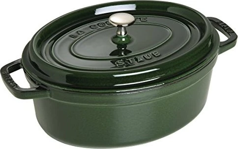 Zwilling Staub Cocotte Schmortopf oval 37.5x31cm 5.5l basilikumgrün