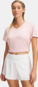 Under Armour Tech V Twist Funktionsshirt kurzarm prime pink/white (Damen)
