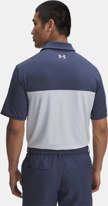 Under Armour Tee To Green Color Block Poloshirt kurzarm downpour gray/halo gray/prime pink (Herren)