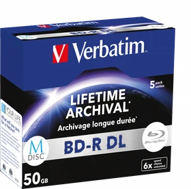 Verbatim M-DISC BD-R DL 50GB, 6x, 5er Jewelcase