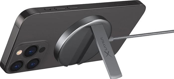 XLayer MagFix Pro 2 in 1 Wireless Charging Pad 15W grau