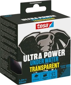 tesa Ultra Power Under Water transparent, Gewebeband/Abdichtband, 50mm/1.5m, 1 Stück