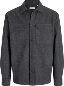 Jack & Jones Relaxed Fit Hemd langarm dark grey melange (Herren)