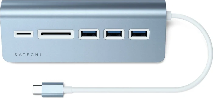 Satechi USB-C Combo Hub, blau, USB-C 3.0 [Stecker]