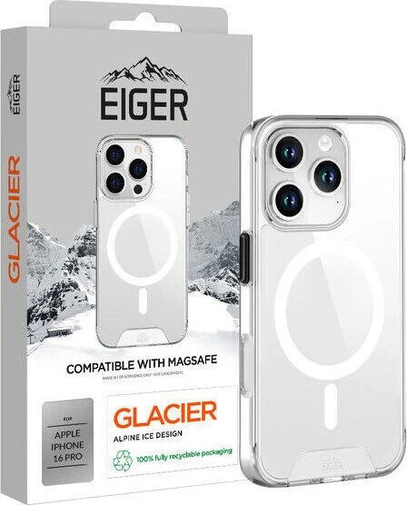 Eiger Glacier Case Magsafe für Apple iPhone 16 Pro transparent