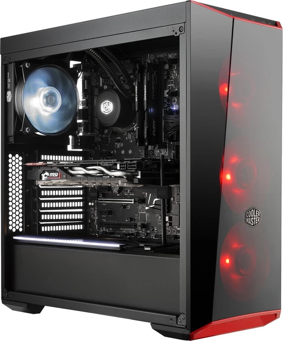 Cooler Master MasterBox Lite 5 RGB, schwarz, Glasfenster
