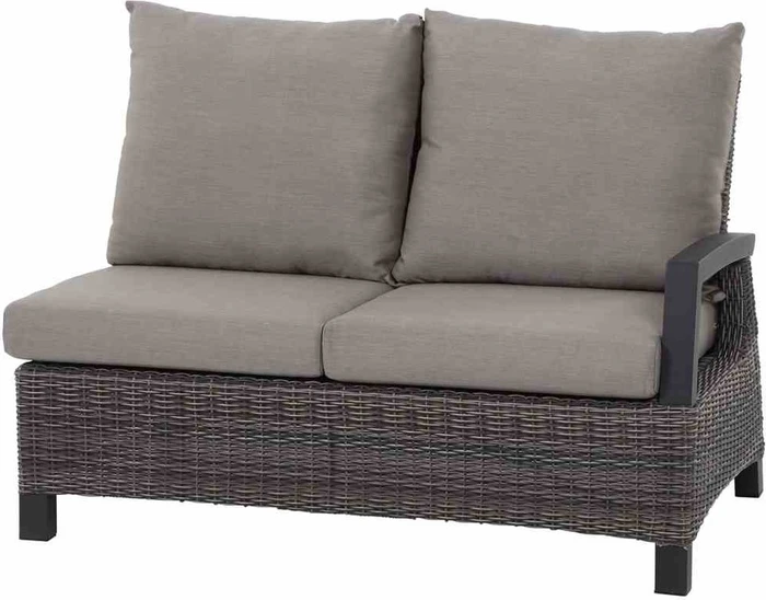 Siena Garden Corido Modul links Loungecouch 2-Sitzer matt anthrazit