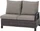 Siena Garden Corido Modul links Loungecouch 2-Sitzer matt anthrazit (H16685)