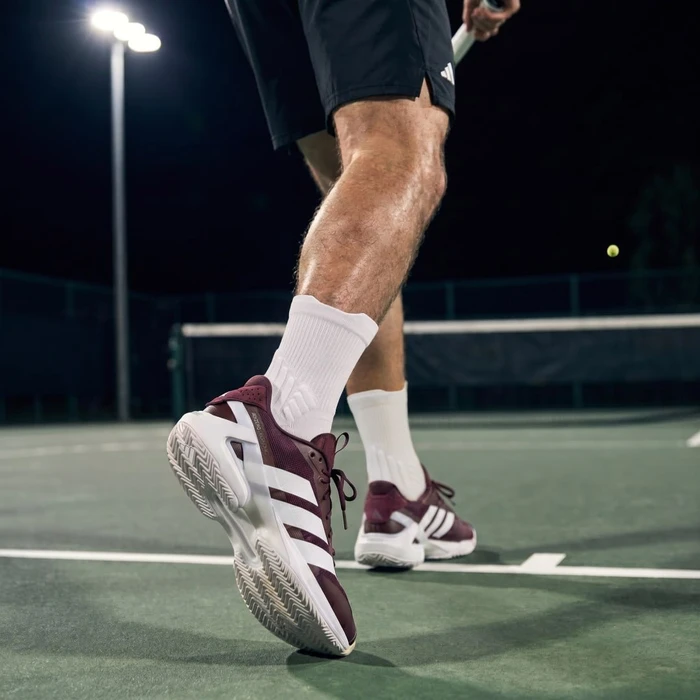 adidas Adizero Ubersonic 5 Clay maroon/silver metallic/core black (Herren)