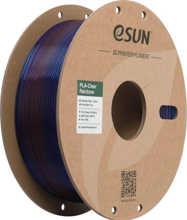 eSUN PLA Clear, translucent blue purple, Spule, 1.00kg