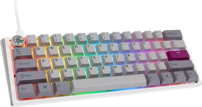 Ducky One 3 Mini, Mist Grey, PBT, LEDs RGB, MX RGB ERGO CLEAR, USB, US