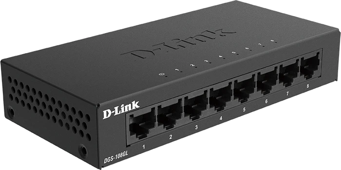 D-Link DGS-100 Desktop Gigabit Switch, 8x RJ-45