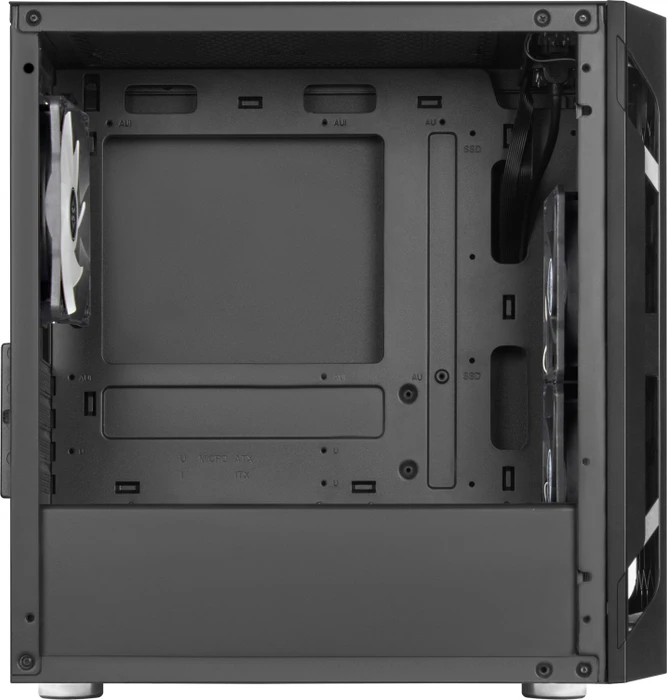 SilverStone Fara H1M Pro, schwarz, Glasfenster