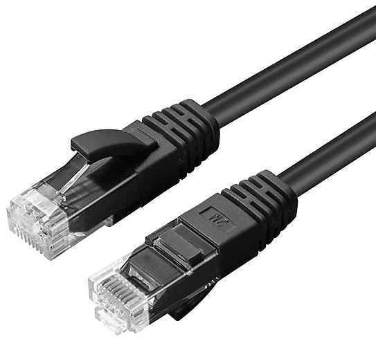 MicroConnect Patchkabel, Cat6, U/UTP, RJ-45/RJ-45, 0.2m, schwarz