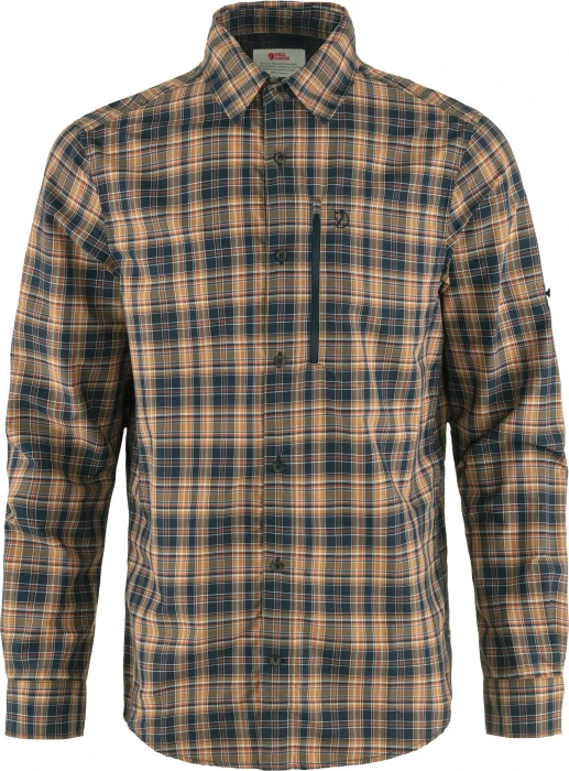 Fjällräven Abisko Hike Hemd langarm dark navy/buckwheat brown (Herren)