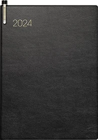 Brunnen Taschenkalender Modell 731 Wochenkalender 2024, 100x140mm, Softcover, schwarz, 88 Blatt