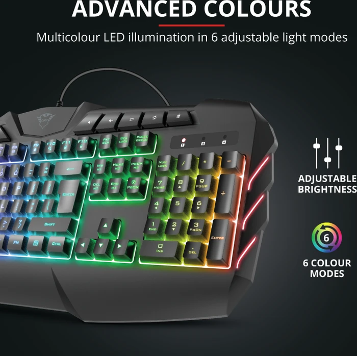 Trust Gaming GXT 881 Odyss, LEDs RGB, USB, DE