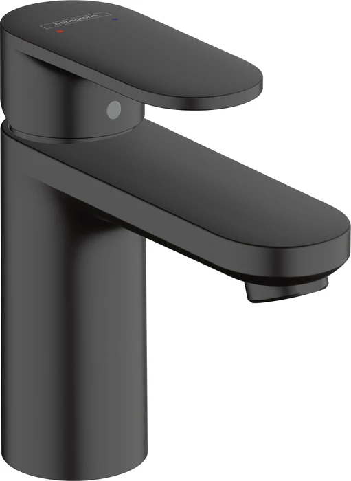 Hansgrohe Vernis Blend Waschbeckenarmatur 100 mit Zugstangen-Ablaufgarnitur mattschwarz