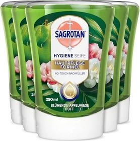 Sagrotan No-Touch Blühende Apfelwiese Flüssigseife Refill,   1.25l (5x 250ml)