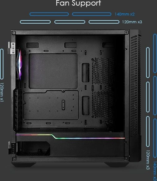 MSI MPG Velox 100P Airflow, Glasfenster