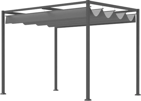 Outsunny Pergola 3x2m schwarz