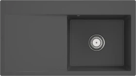 Villeroy & Boch Subway Style 50 flat Einbau Becken rechts graphite