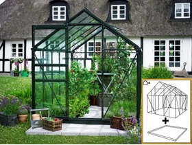 Halls Popular 106 Glas 3mm Gewächshaus grün