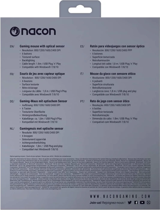 Nacon GM-110 Gaming Mouse rot, USB