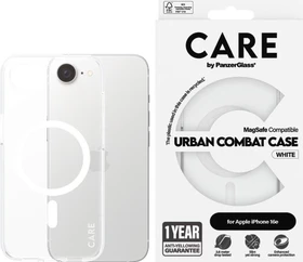 PanzerGlass Care Flagship Case Urban Combat MagSafe für Apple iPhone 16e weiß