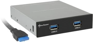 Sharkoon USB 3.0 Frontpanel B, 3.5" Multifunktionspanel