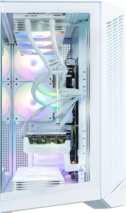 Zalman D50 White, weiß, Glasfenster