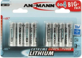 Ansmann Extreme Lithium Mignon AA, 8er-Pack