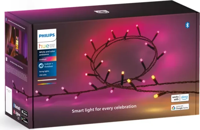 Philips Hue White and Color Ambiance Gradient Festavia Lichterkette 20m LED 250x warmweiß-tageslichtweiß RGBW