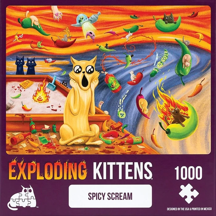 Asmodee Exploding Kittens Puzzle Spicy Scream