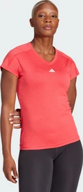 adidas Aeroready Train Essentials Minimal Branding V-Neck Funktionsshirt kurzarm pure ruby/white (Damen)