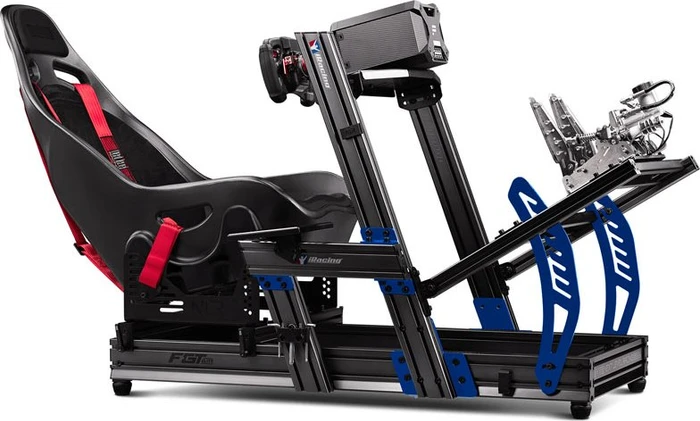 Next Level Racing F-GT Elite Aluminium Simulator Cockpit iRacing Edition, schwarz/blau